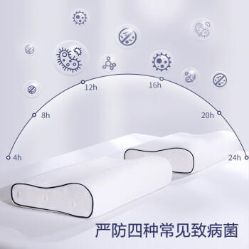 富安娜枕头枕芯记忆枕单人学生抗菌舒压慢回弹颈椎枕头50*30cm一个装 商品图3