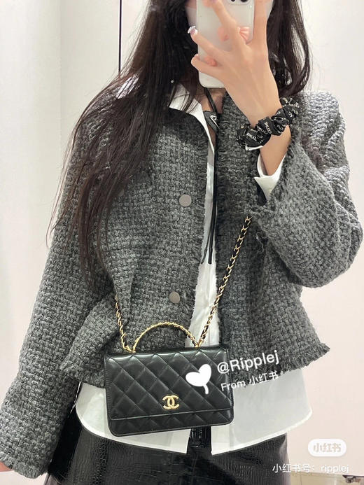 22s 手柄字母woc-黑色羊皮 商品图4