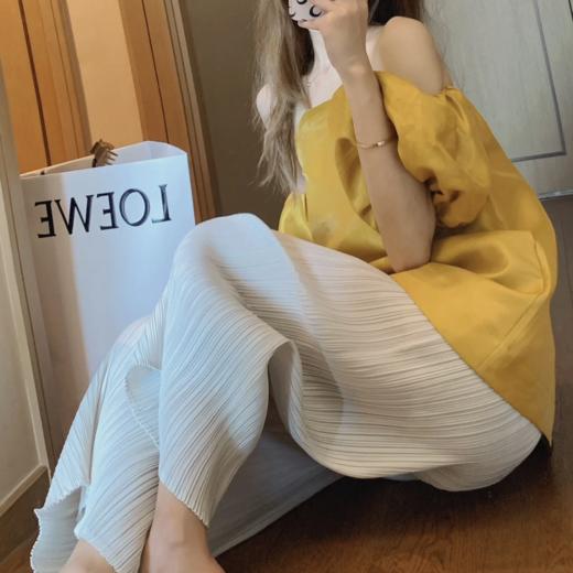 【限时折扣】三宅九分直筒百褶裤 均码 （非质量问题不退不换） 商品图3