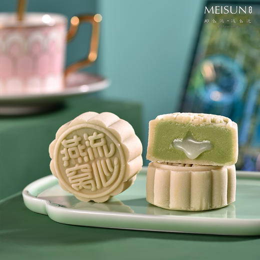 香港美诚 | 燕窝流心金翡翠 中秋月饼礼盒480g8粒装 商品图3