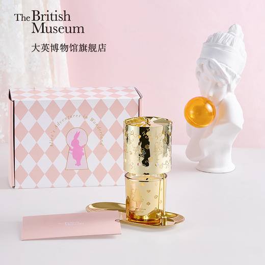 大英博物馆 爱丽丝滚筒走马灯香薰蜡烛配件套装 蜡烛氛围灯罩托盘 商品图0