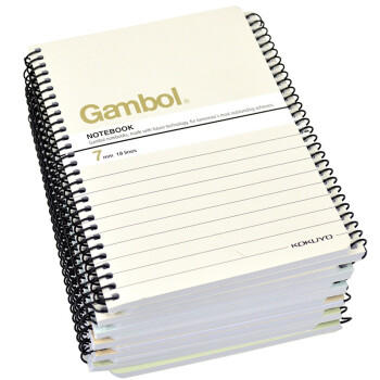 国誉（KOKUYO）螺旋A6笔记本子Gambol渡边学生记事本软抄本 7mm横线18行 50张/本 12本颜色随机 WCN-SA6506Y 商品图0