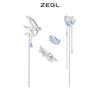 ZEGL设计师雨林系列耳妆盘耳夹女夏无耳洞耳骨夹银针耳钉耳环耳饰 商品缩略图1