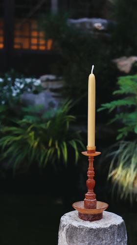 古法琉璃 平安高升烛台