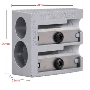 施德楼（STAEDTLER）卷笔刀削笔刀 全钢制转笔刀铅笔削笔器 学生儿童绘画素描美术彩铅工具开学必备用品 双孔51020 商品图3