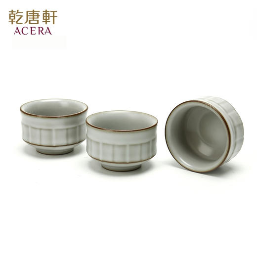 乾唐轩活瓷云龙如意茶具1壶6杯1茶海（陶艺无光月白） 商品图3