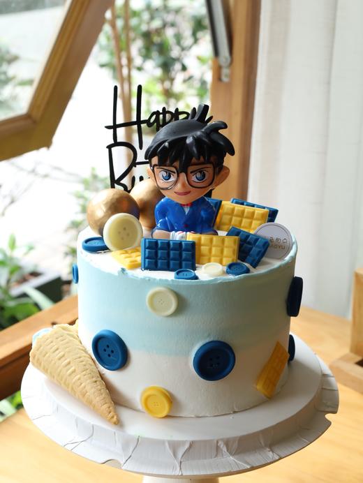 蓝色系柯南蛋糕 商品图0