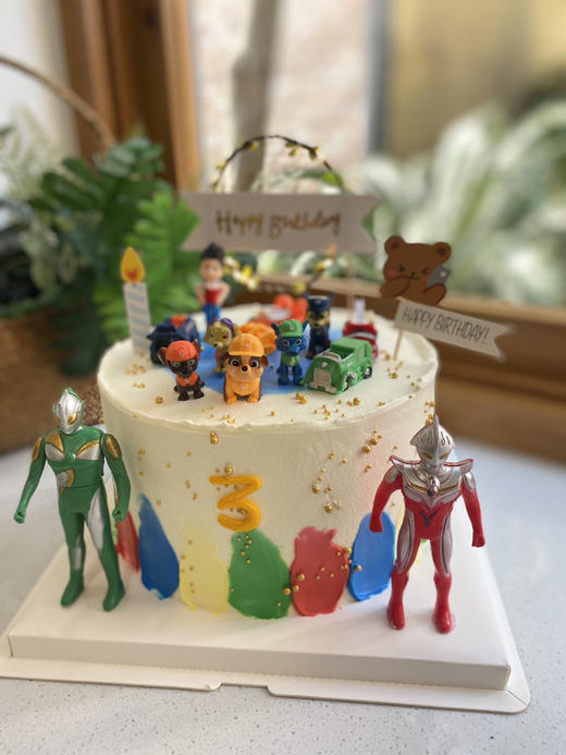 奥特曼 汪汪队奶油蛋糕 下单前请仔细阅读商品详情 商品图0