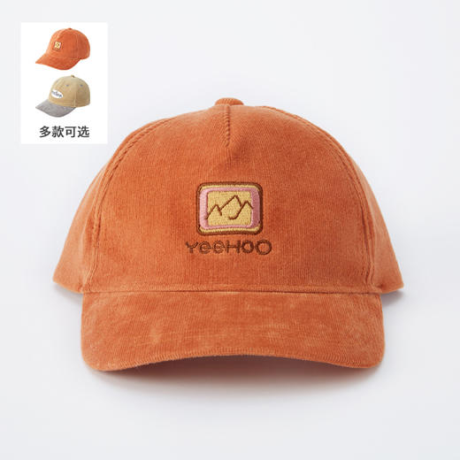 英氏儿童帽子男女童灯芯绒遮阳帽年夏新款鸭嘴帽YRPEJ32107A 商品图1
