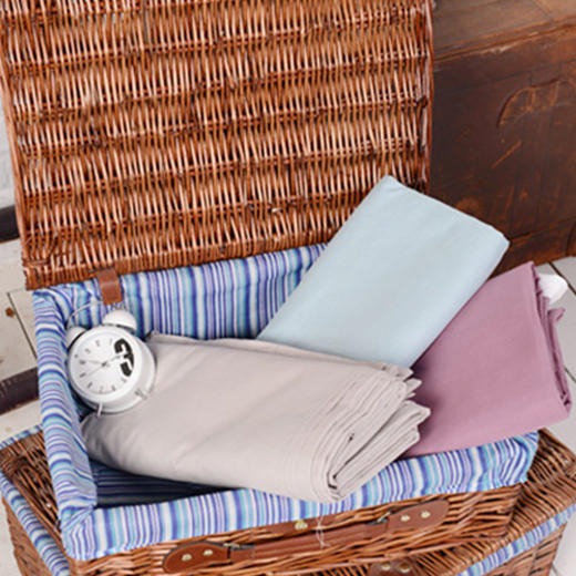 多喜爱 MMK床单〈古都的屋顶瓦（米灰）〉〈二月的紫水晶（灰紫）〉《薄冰之春的水塘（水蓝）》 商品图1