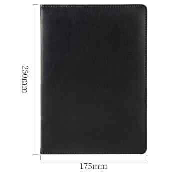 得力（deli）16K大号商务皮面笔记本会议记事本文具办公用品112张/本 黑色3161 商品图0