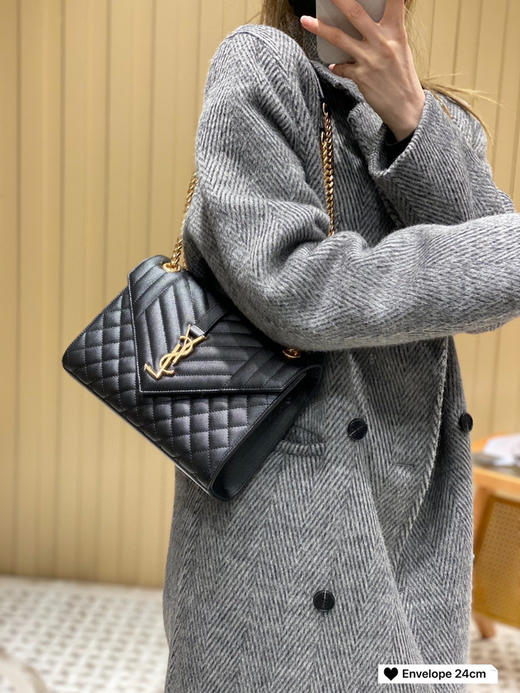 杨树林绣线信封包✉️ V纹拼菱格 〰️ 商品图3