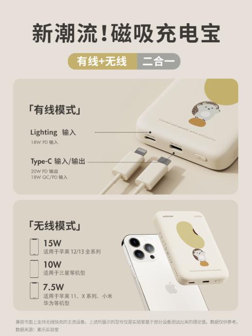 素乐质造 SOLOVE磁吸充电宝5000mah/W12 商品图1