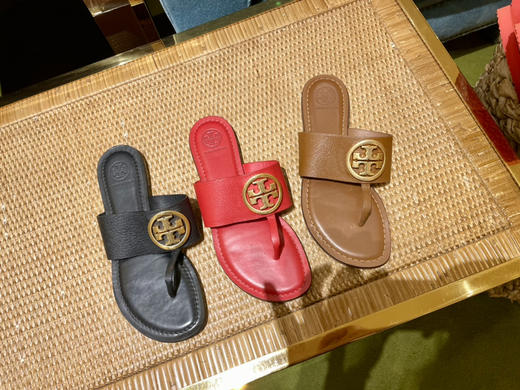 特价¥1280🉐️Tory Burch TB 圆金标 夹脚皮凉拖 商品图2