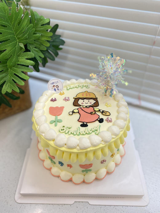 手绘女孩奶油蛋糕 下单前请仔细阅读商品详情 商品图1