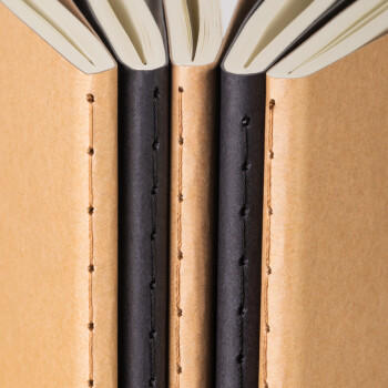 得力（deli）6本A5/60张牛皮纸缝线软抄本办公记事本/ 日记本/ 草稿本/ 文具笔记本子 学生笔记 33458-6 商品图2