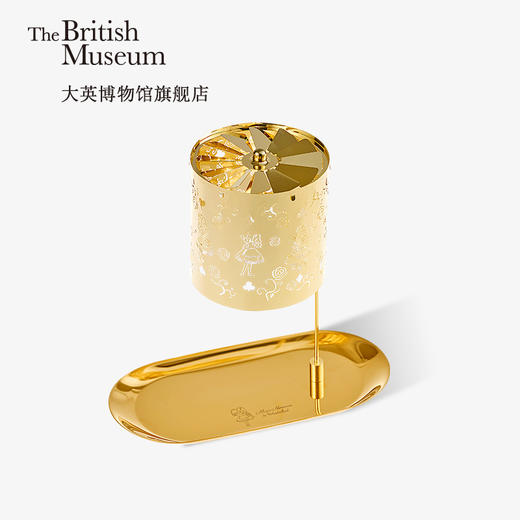 大英博物馆 爱丽丝滚筒走马灯香薰蜡烛配件套装 蜡烛氛围灯罩托盘 商品图1