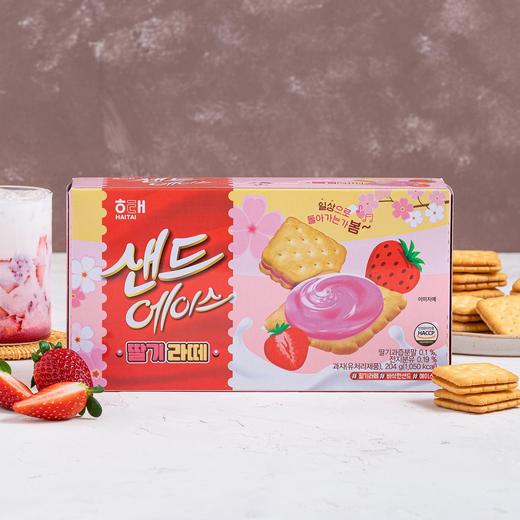 海太ACE草莓味夹心饼干休闲甜点 204g韩国进口零食 商品图0
