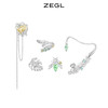 ZEGL设计师雨林系列耳妆盘耳夹女夏无耳洞耳骨夹银针耳钉耳环耳饰 商品缩略图0