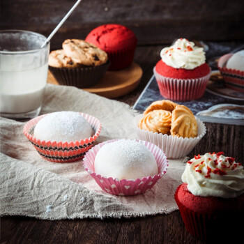 杰凯诺蛋糕纸杯PVC筒高温油纸杯 烘焙马芬蛋糕纸杯 烘培纸托200个 商品图3