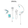 ZEGL设计师雨林系列耳妆盘耳夹女夏无耳洞耳骨夹银针耳钉耳环耳饰 商品缩略图2