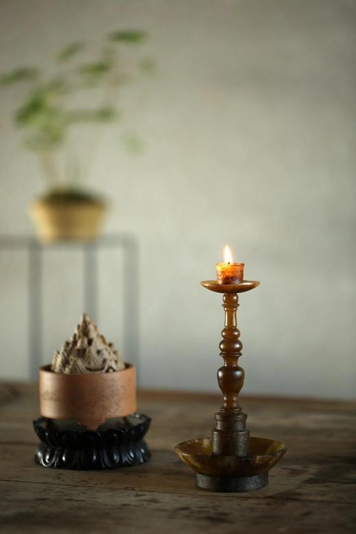 古法琉璃 平安高升烛台 商品图1