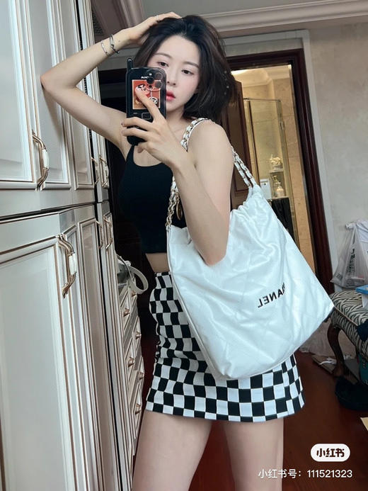 升级品质22bag 〰️ 白色黑字母 商品图8