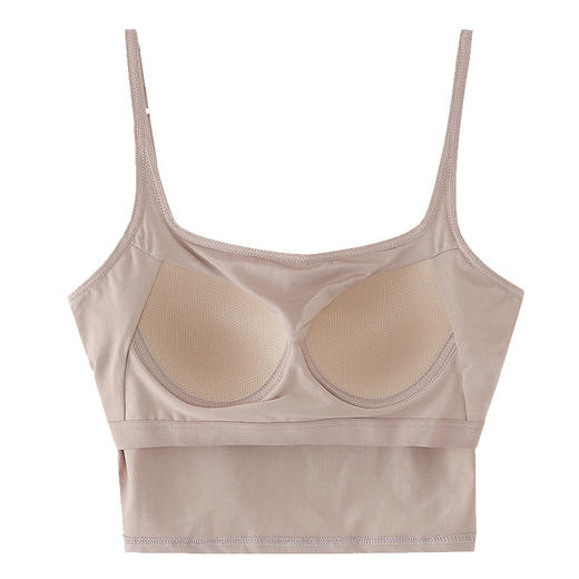 刚需款丨自带胸垫太爽了 吊带背心（防滑脱 背后交叉#C222903 商品图1