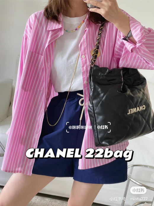 升级品质22bag 〰️ 黑色白字 商品图3