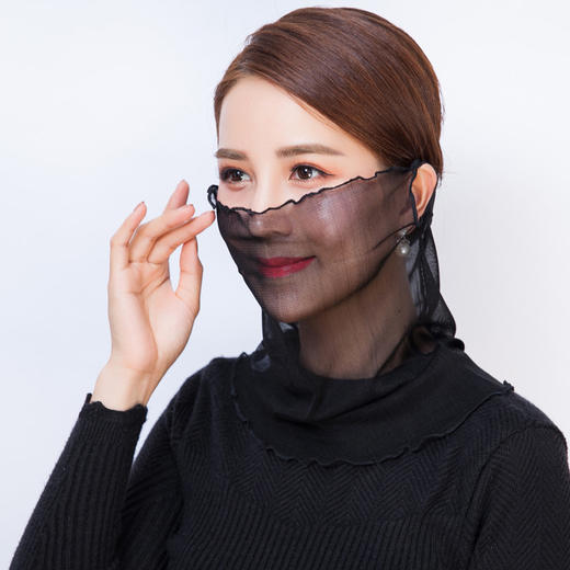 NL-多功能围脖真丝围脖女面罩桑蚕丝脖套假领子夏季遮阳骑行口罩围巾丝巾小领巾 商品图6