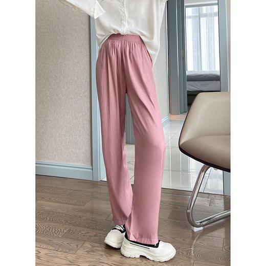 【黎安尔】两件立减20元  轻奢冰丝空气感阔腿裤 商品图2