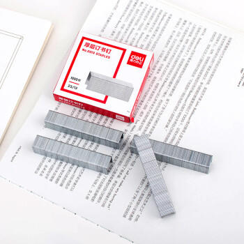 得力（deli）23/13厚层订书钉 易穿透订书针 1000枚/盒 5盒装 可订100页 办公用品 P00013 商品图1