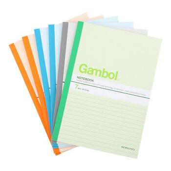 国誉(KOKUYO)A5无线装订本Gambol渡边学生办公笔记本子胶装本 7mm横线 40张/本 6本颜色随机 WCN-G5407 商品图2