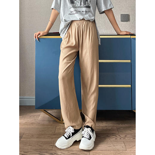 【黎安尔】两件立减20元  轻奢冰丝空气感阔腿裤 商品图4