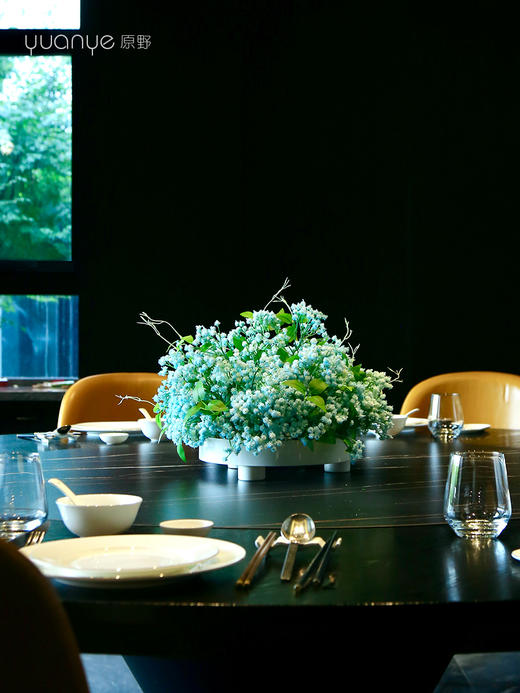 高档餐桌花仿真花圆桌转盘桌面酒店餐厅包厢客厅大装饰假花摆设件 商品图2