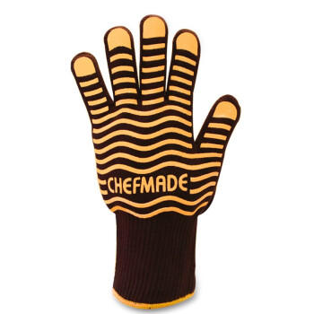 学厨防烫手套  五指硅胶防滑隔热耐高温手套 烤箱用烘焙工具 单只装 商品图2