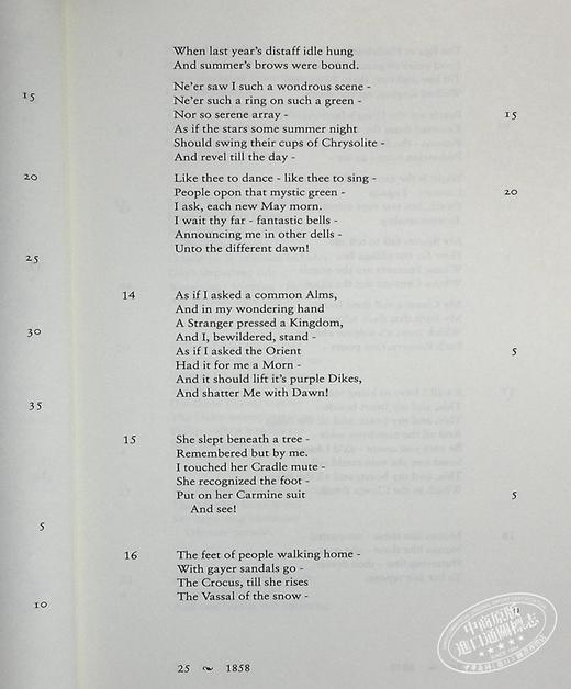 预售 【中商原版】艾米莉狄金森诗集 英文原版 The Poems of Emily Dickinson 诗歌 商品图7