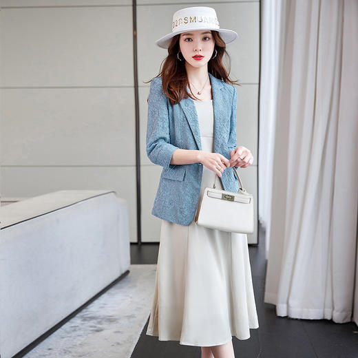 女士西装外套女设计感小众韩版时尚蕾丝显瘦收腰小西服 MGG-YZH-8892 商品图3