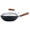 【直发】美珑美利 黑晶铁锅系列炒锅 少油烟物理不易粘炒菜锅 无涂层厨房铁炒锅 黑晶炒锅30cm 商品缩略图5