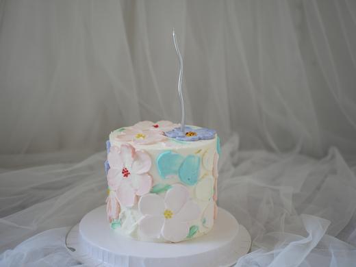 小清新奶油刮花蛋糕 商品图1