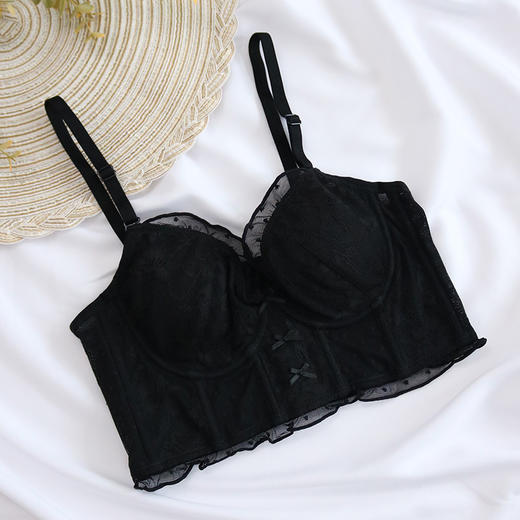 TG-TG02S195 大胸显小蕾丝性感真丝文胸 薄款调整型收副乳桑蚕丝内衣 商品图1