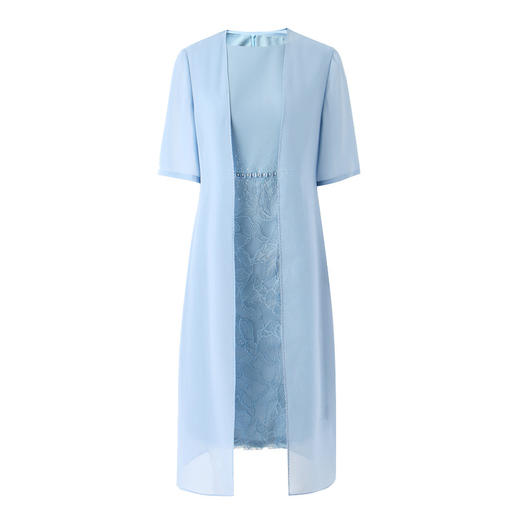 婚宴装妈妈结婚套装礼服2022新款时尚平时可穿两件套高贵连衣裙夏 LC2241 商品图4