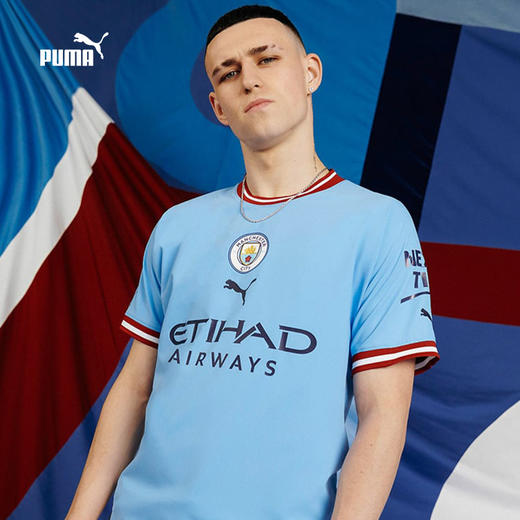 PUMA/彪马 MCFC Home Authentic Jersey22-23赛季曼城主场球员版比赛球衣76570901 商品图0