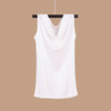 NL-1012荡领背心针织真丝上衣女装夏装无袖背心桑蚕丝面料套头T恤 商品缩略图4