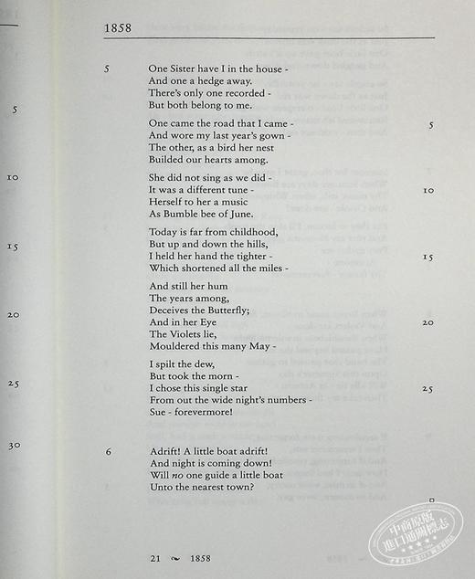 预售 【中商原版】艾米莉狄金森诗集 英文原版 The Poems of Emily Dickinson 诗歌 商品图5