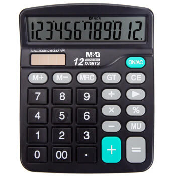 晨光（M&G）【超级爆款】文具837双电源计算器 太阳能桌面计算机12位大屏幕计算器  办公用品 单个装ADG98189 商品图0
