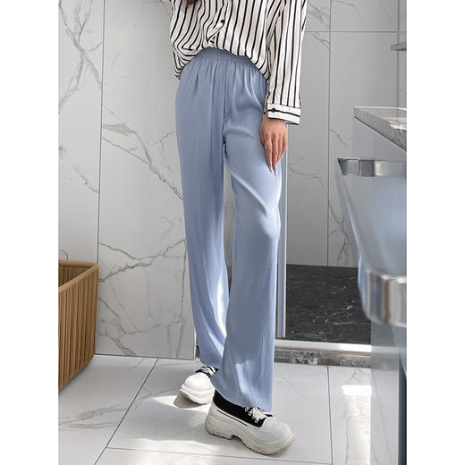 【黎安尔】两件立减20元  轻奢冰丝空气感阔腿裤 商品图1