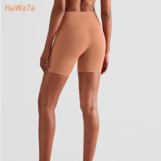 《5送1 12送3》HWT新款运动瑜伽短裤五分裤跑步健身服消除尴尬T线裤 商品图7