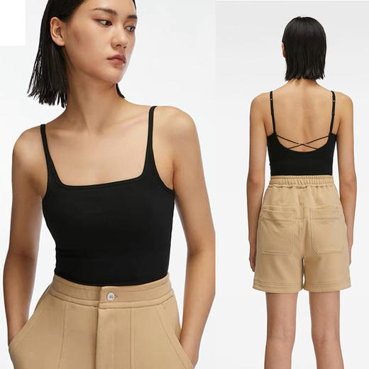 刚需款丨自带胸垫太爽了 吊带背心（防滑脱 背后交叉#C222903 商品图4