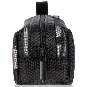 得力（deli）透明网纱笔袋/考试可用尼龙方型文具盒/大容量手提铅笔收纳袋 中高考研适用 传奇黑开学必备 商品图3